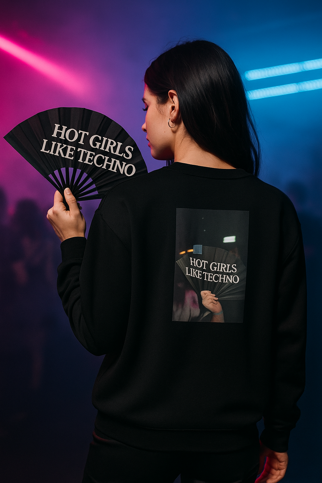 Unisex Premium Sweatshirt Hot girls like techno