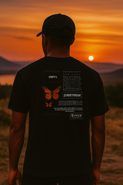 Unisex t-shirt Keep smiling/streetwear butterfly