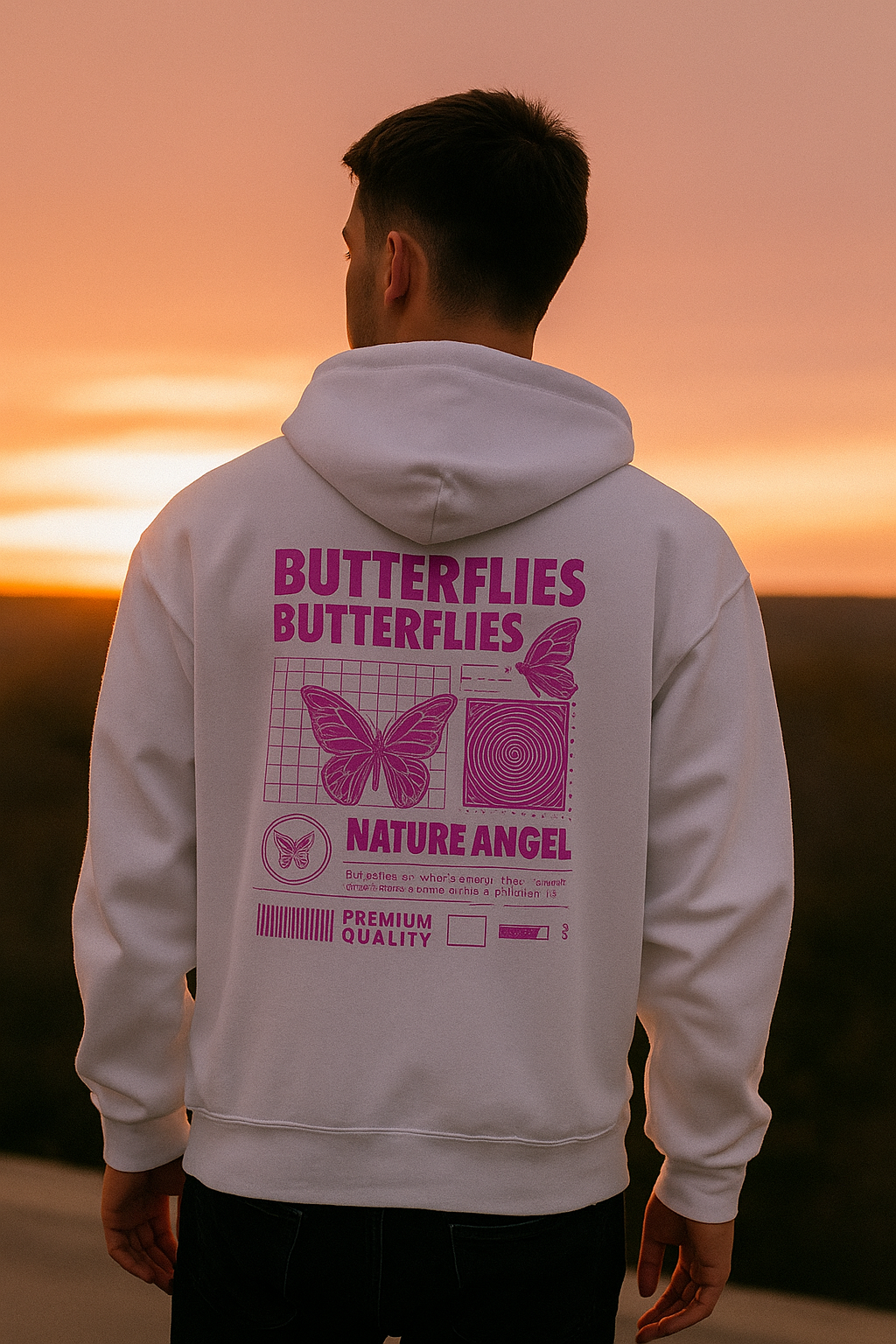 Unisex Premium Sweatshirt Ravewave/butterflies