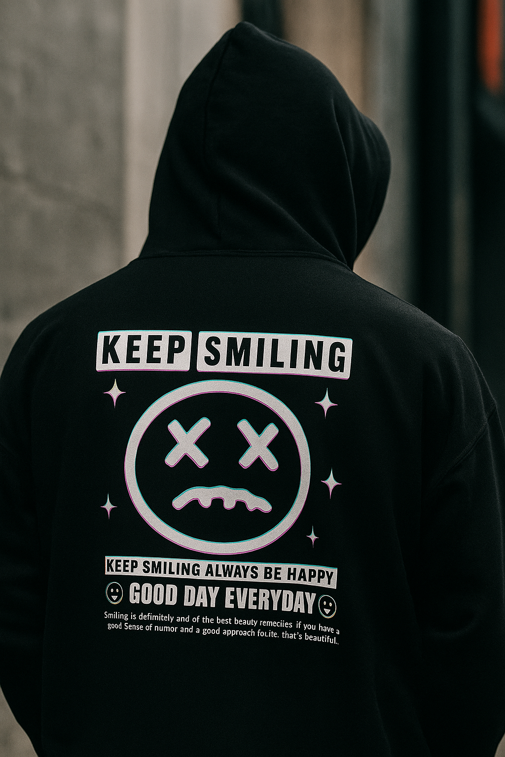 Unisex Hoodie Acid/keep smiling